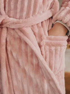 Roze - Fleece Cord Dressing Gown (5-16yrs)