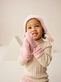 Roze - Fleece wanten (3mnd -6jr)