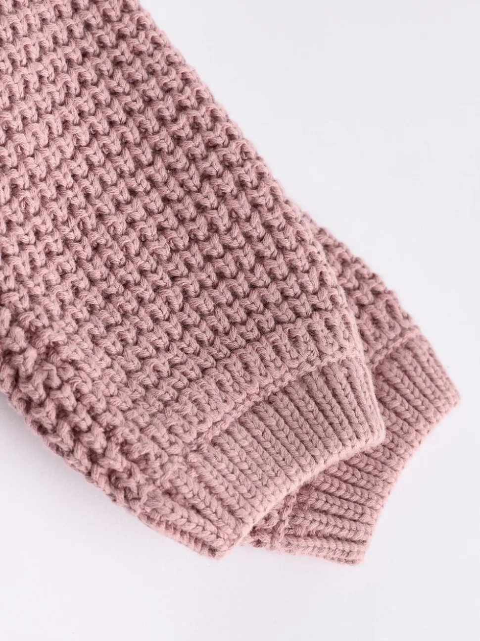 Roze - Gebreid babyvestje met geborduurde slogan op de rug (0mnd-2jr)