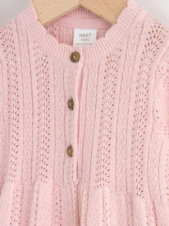 Roze - Gebreide babyjurk (0mnd-2jr)