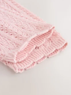 Roze - Gebreide babyjurk (0mnd-2jr)