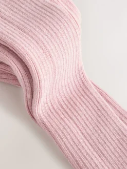 Roze - Geribbelde maillot met hoog katoengehalte