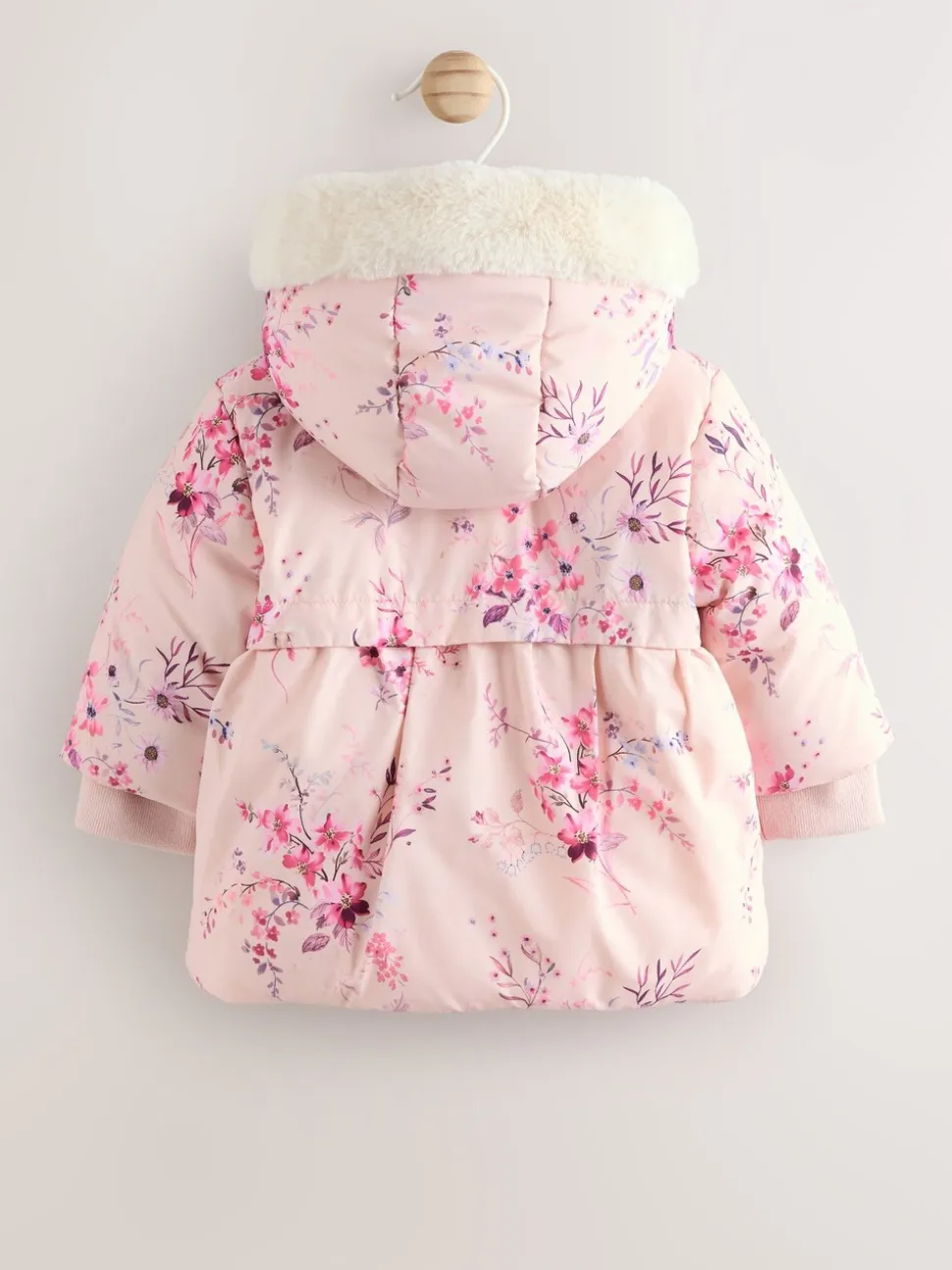 Roze - Gewatteerde babyjas met bloemen (0mnd-2jr)