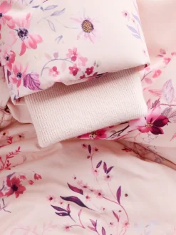 Roze - Gewatteerde babyjas met bloemen (0mnd-2jr)