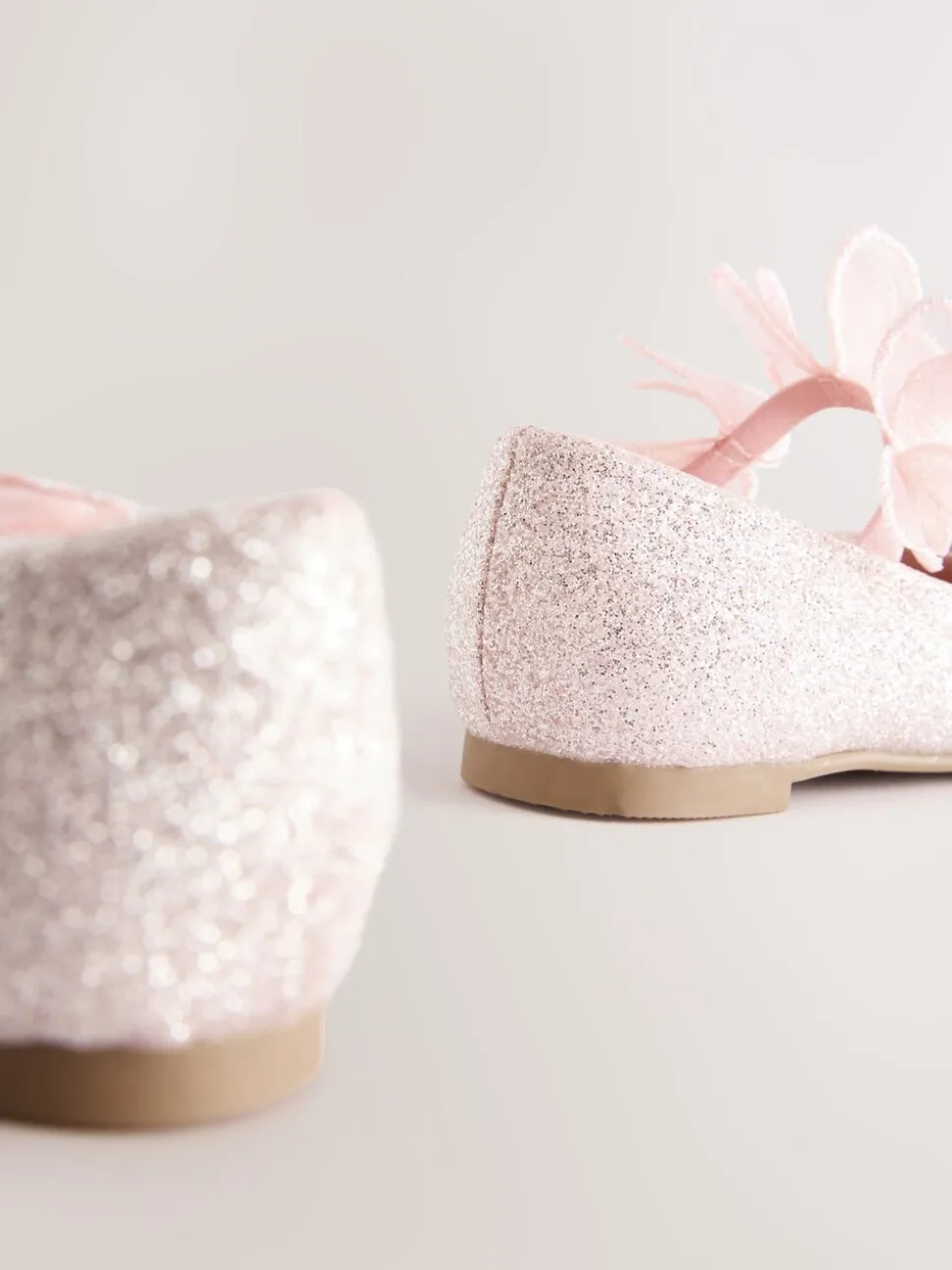 Roze - Glitter vlinderbandjes gelegenheidsschoenen