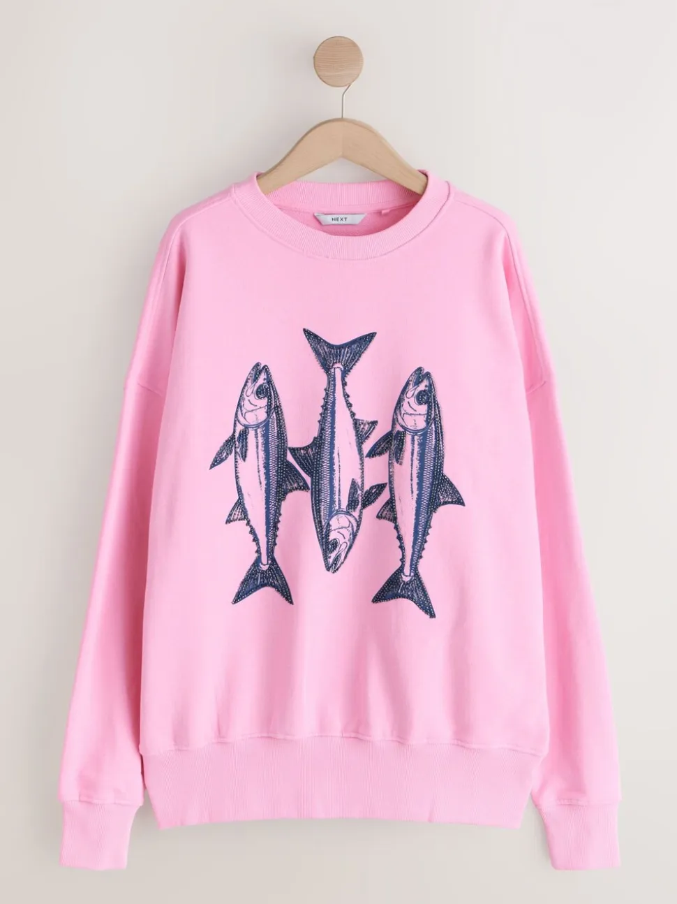 Roze - Graphic Beaded Fish Graphic Sweatshirt