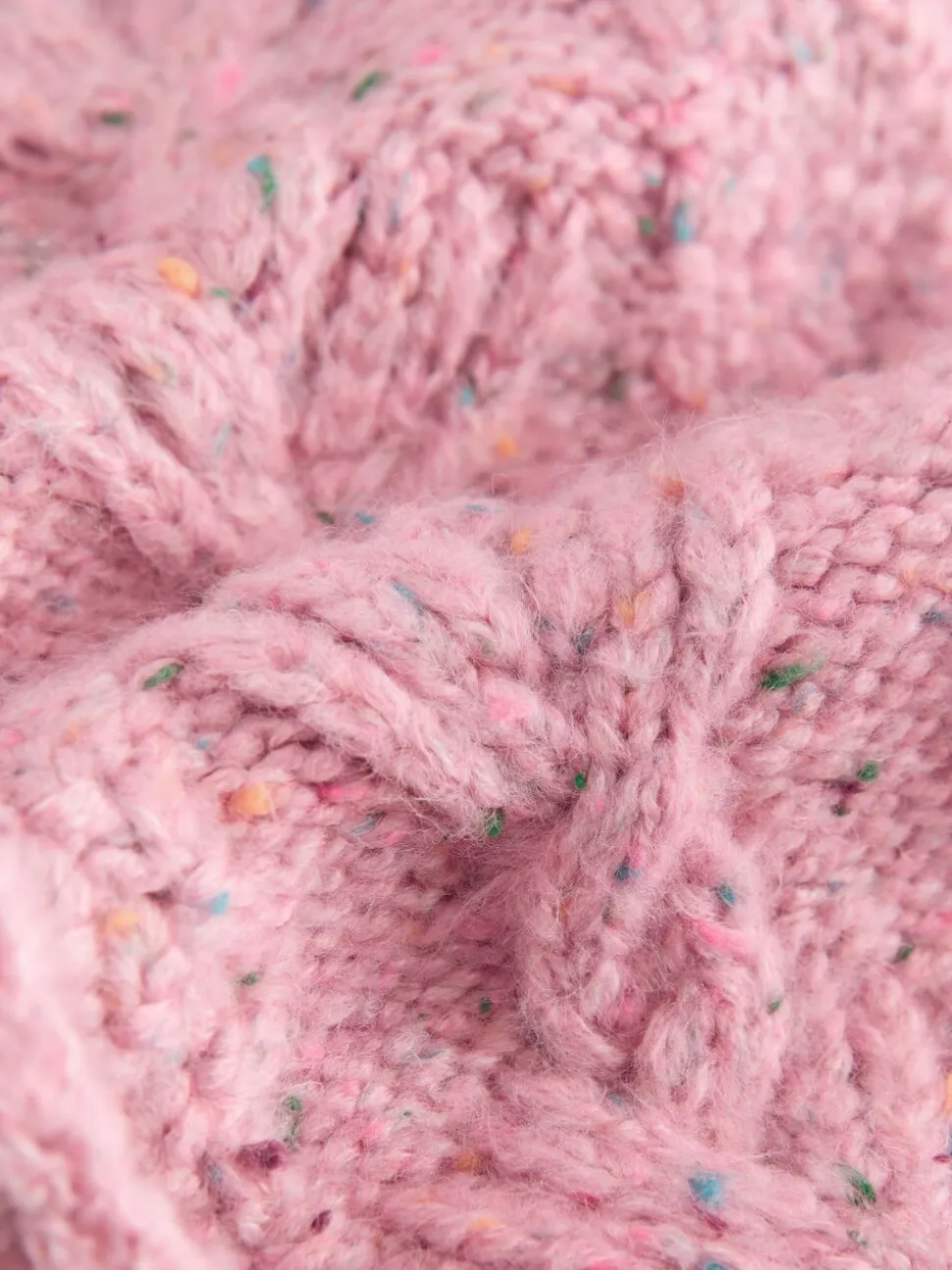 Roze - Grofgebreid gebobbeld vest (3 mnd-10 jr)