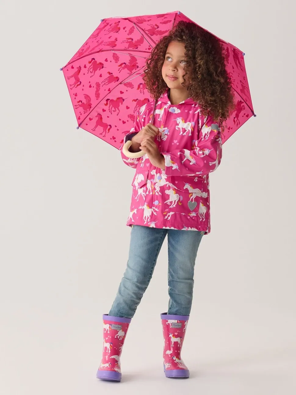 Roze - Hatley Pink Shark Frenzy Rain Wellies