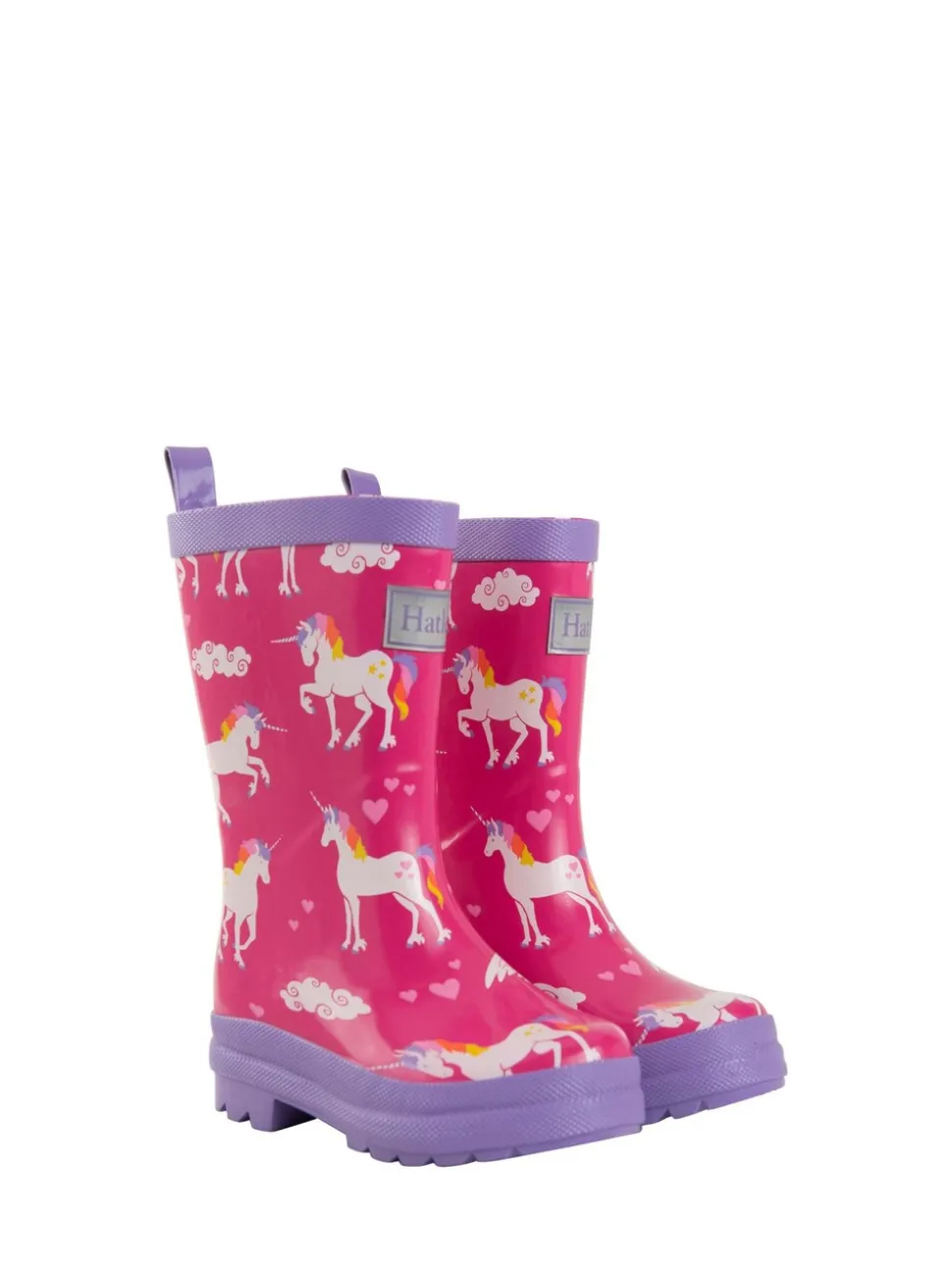 Roze - Hatley Pink Shark Frenzy Rain Wellies