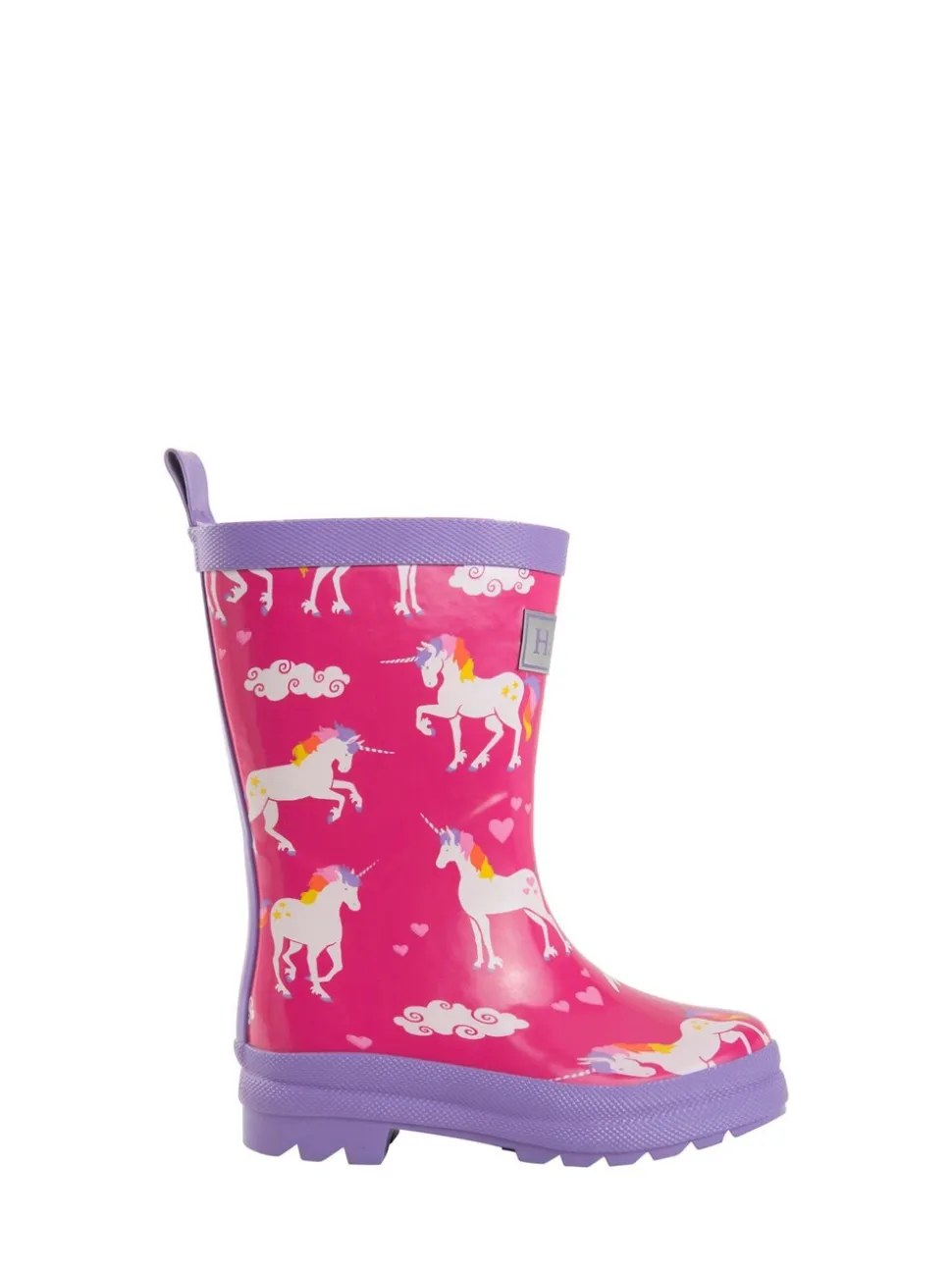 Roze - Hatley Pink Shark Frenzy Rain Wellies
