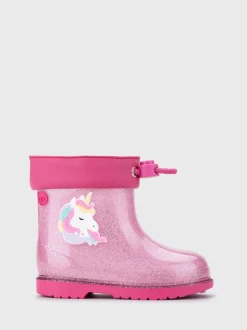 Roze - Igor Glitter Unicorn Ankle Wellies