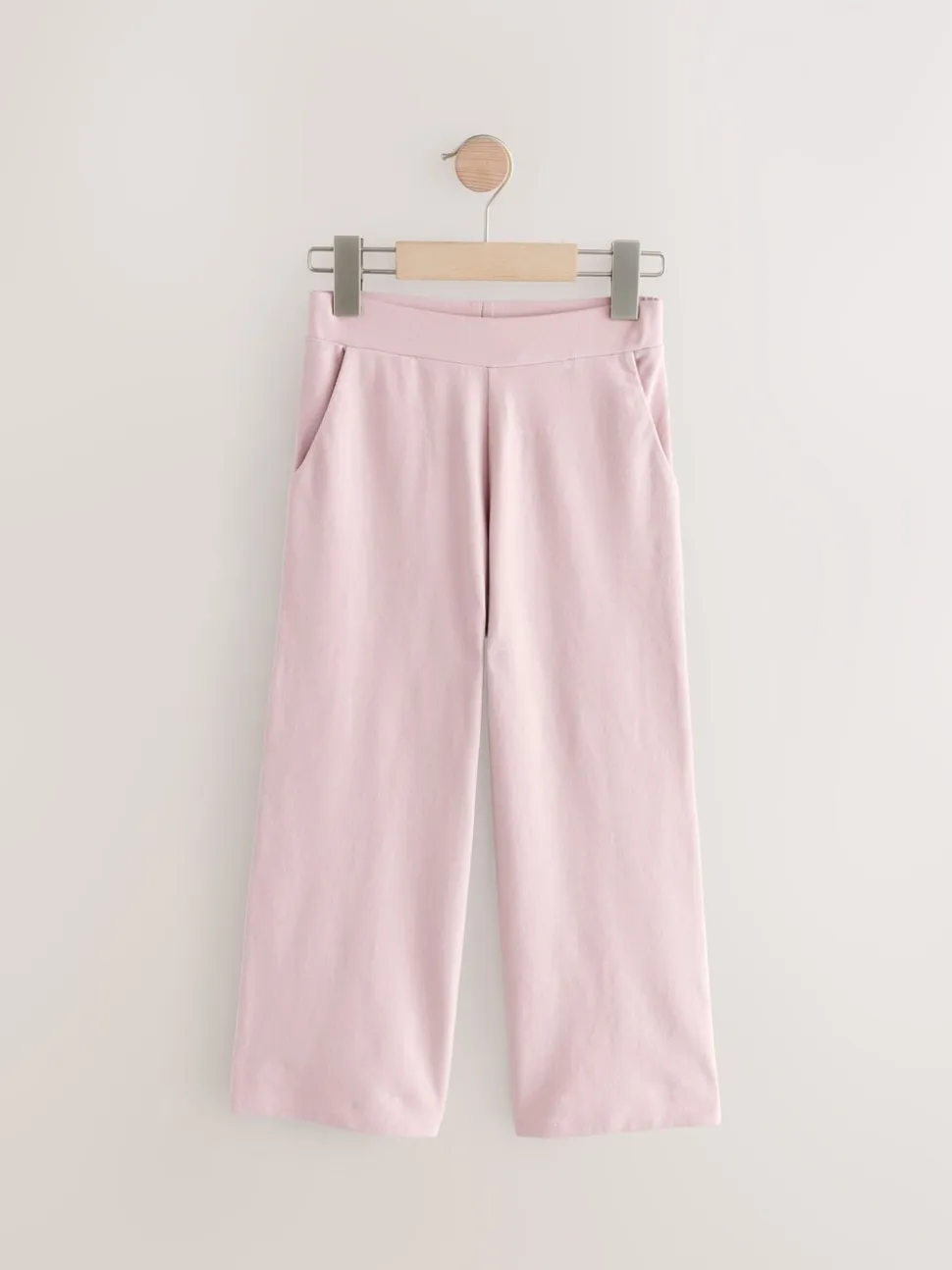 Roze - Jersey broek met wijde pijpen (3-16 jr)