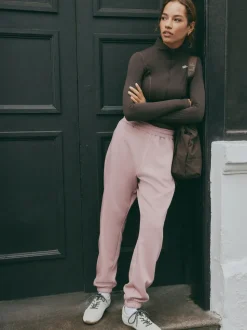 Roze - Joggingbroek met banden