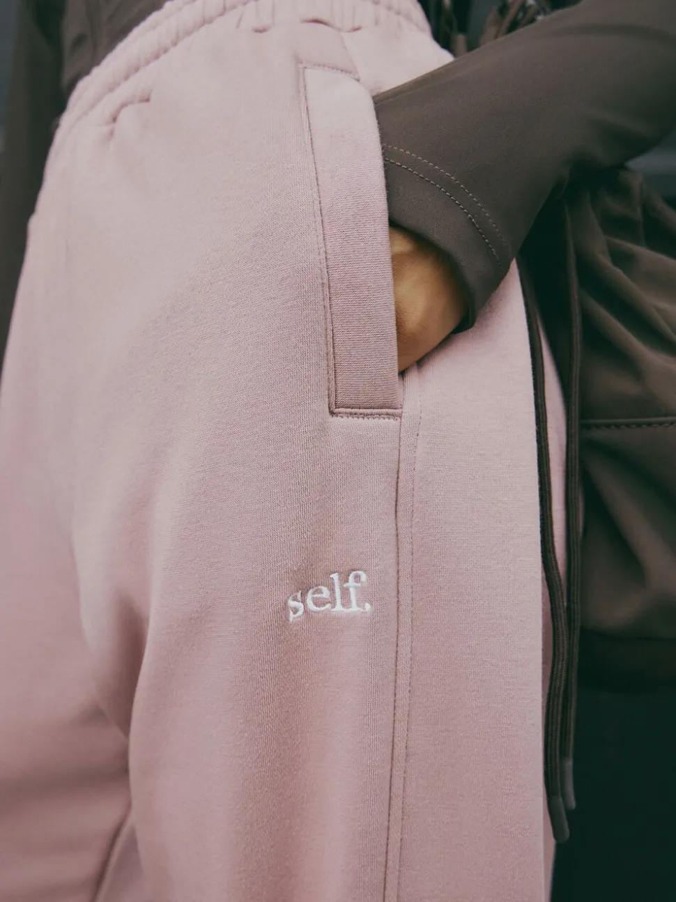 Roze - Joggingbroek met banden