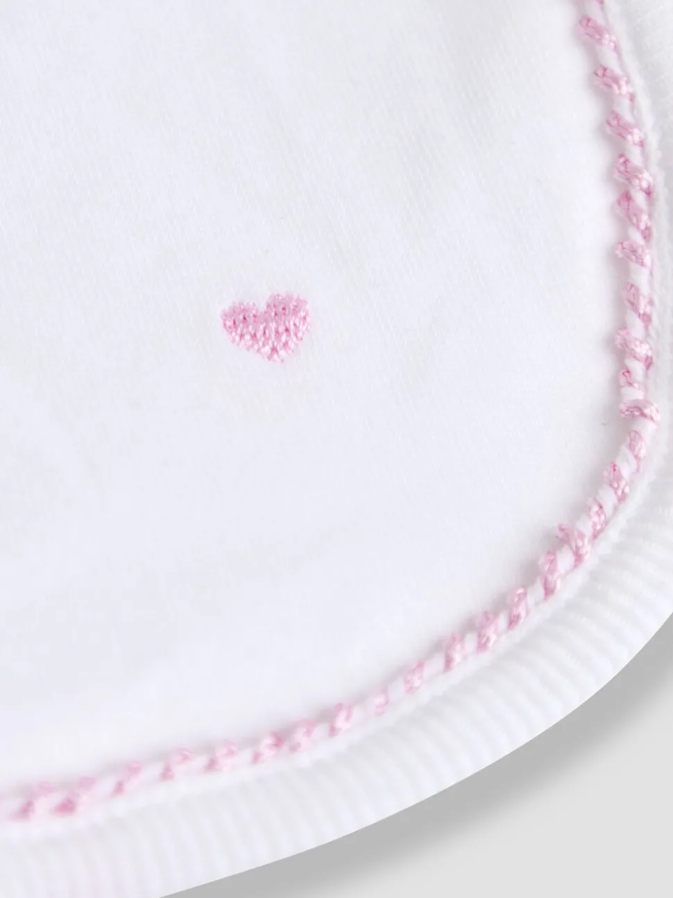 Roze - JoJo Maman Bébé slabbetje met geborduurde eend