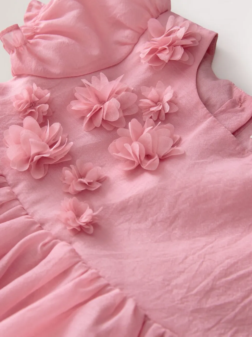 Roze - Jurk met bloemencorsage (3mnd -8jr)