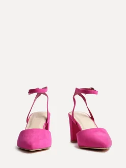 Roze - Linzi Larsa pumps met spitse neus en wijde pasvorm