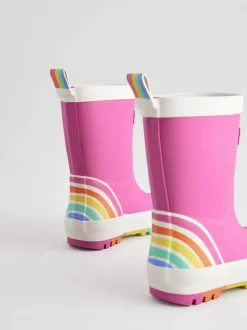 Roze - Little Bird by Jools Oliver regenlaarzen met regenboog