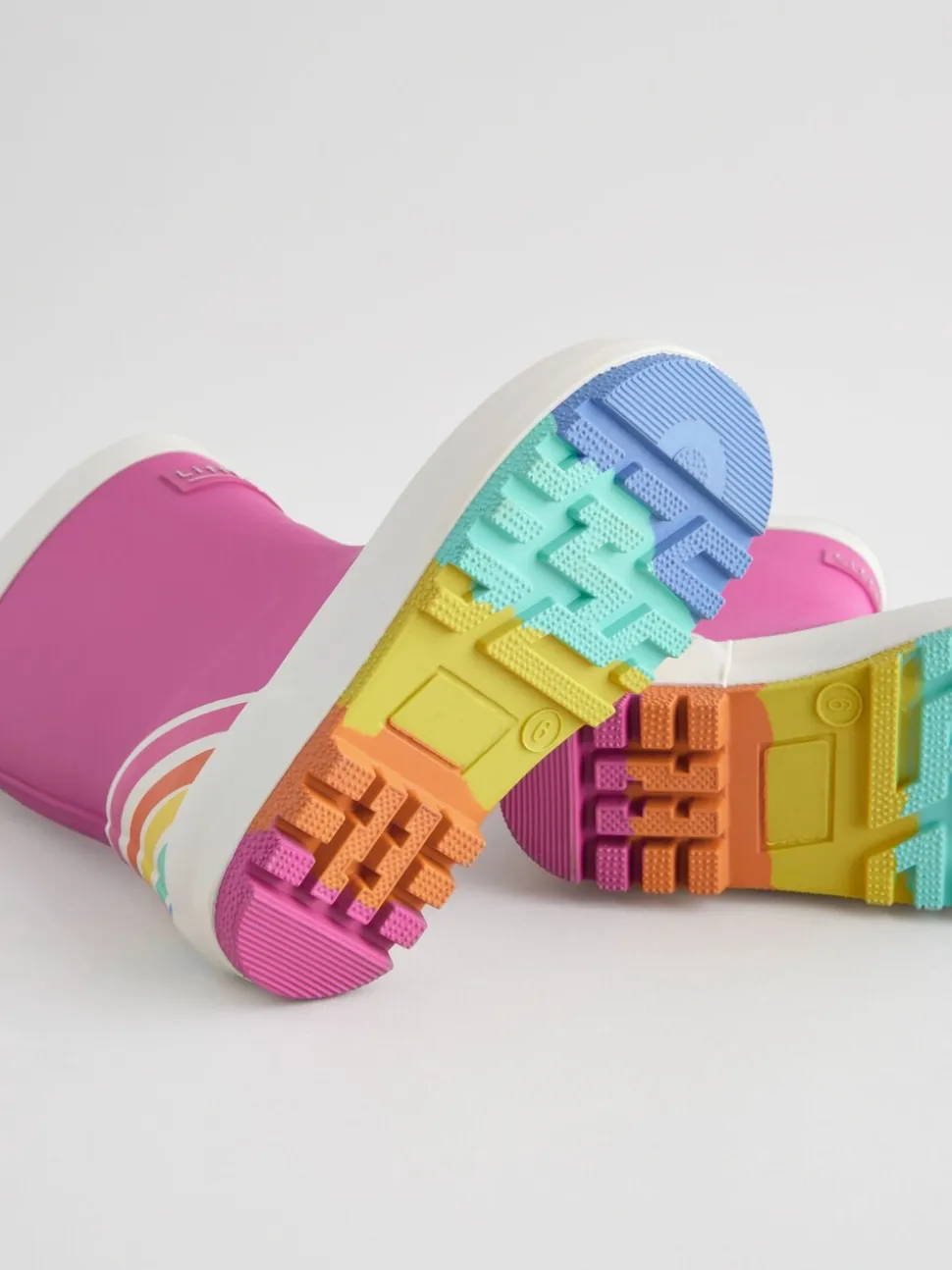 Roze - Little Bird by Jools Oliver regenlaarzen met regenboog