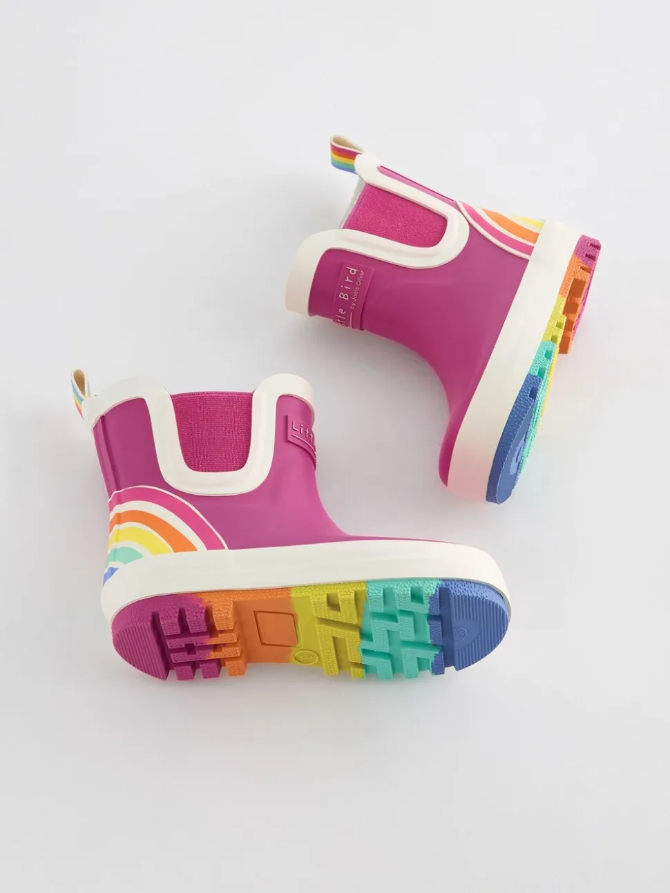 Roze - Little Bird By Jools Oliver Regenlaarzen met regenboog