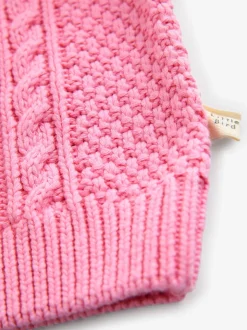 Roze - Little Bird by Jools Oliver gebreid kabelvest van katoen