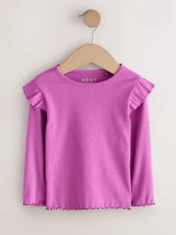 Roze - Long Sleeve Ribbed Frill Top (3mths-7yrs)