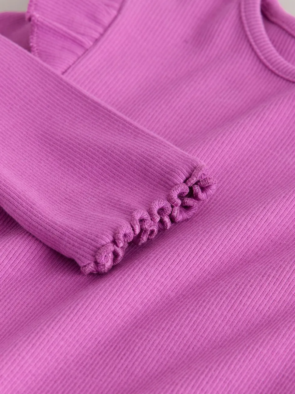 Roze - Long Sleeve Ribbed Frill Top (3mths-7yrs)