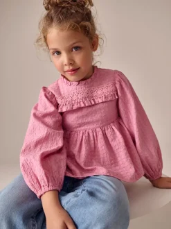 Roze - Long Sleeve Ruffle Blouse (3-16yrs)