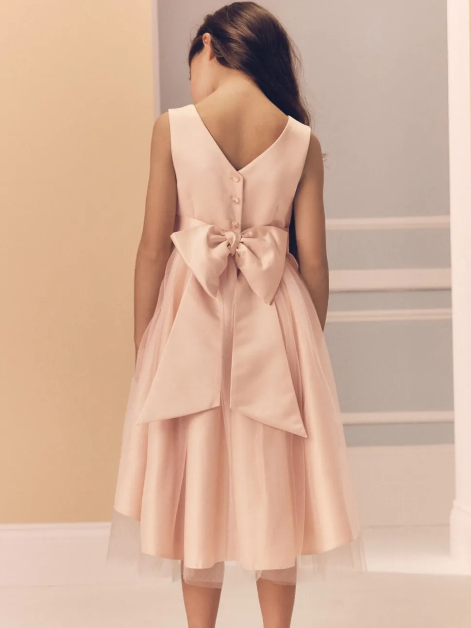 Roze - Meisjesjurk met string (3 mnd-16 jr)