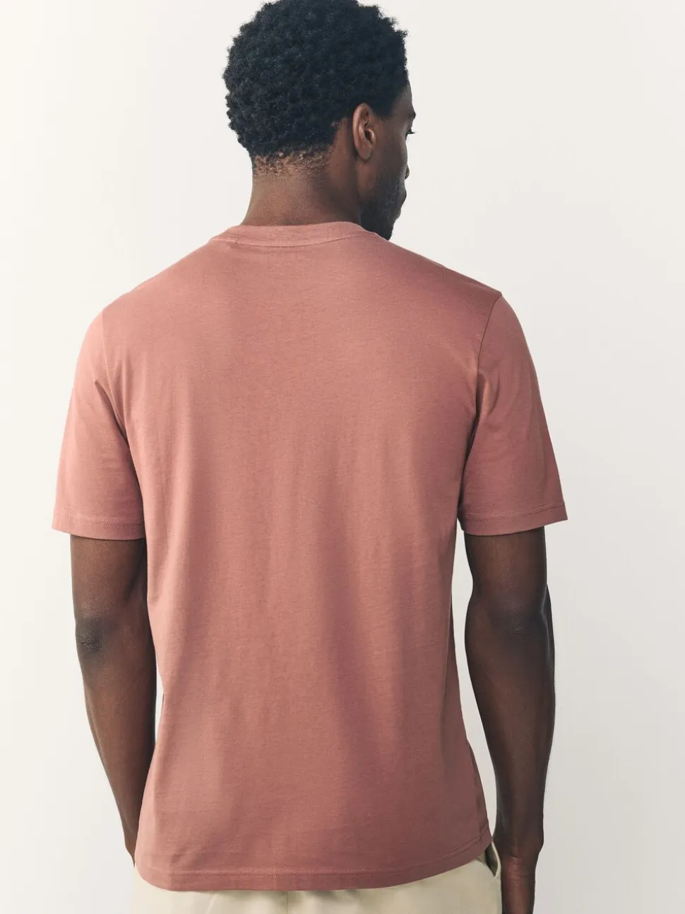 Roze - Normale Pasvorm - Essentieel katoenen T-shirt met ronde hals
