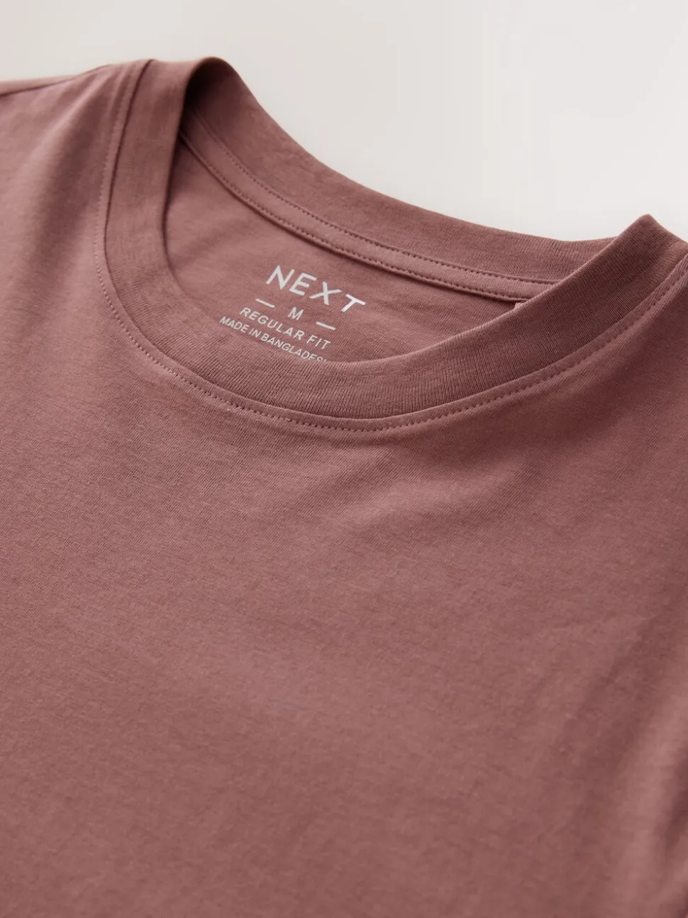 Roze - Normale Pasvorm - Essentieel katoenen T-shirt met ronde hals