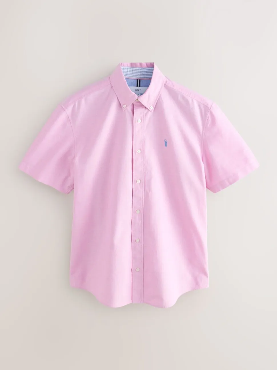 Roze - Normale Pasvorm - Oxford-overhemd met korte mouwen