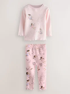 Roze / paarse fee - Verpakking van 2 knusse pyjama's (9 mnd-12 jr)