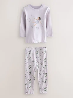 Roze / paarse fee - Verpakking van 2 knusse pyjama's (9 mnd-12 jr)