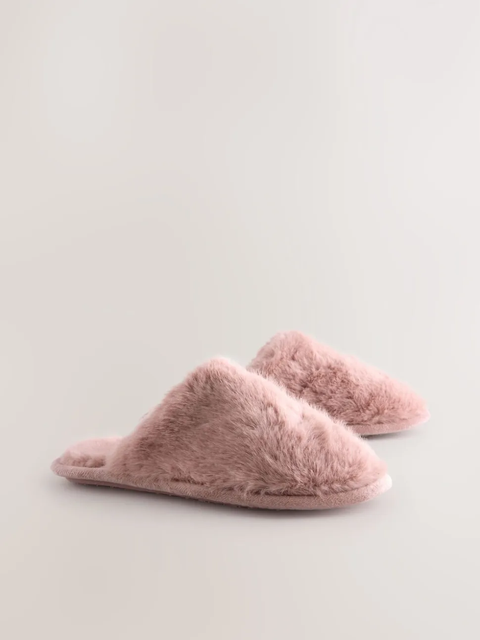 Roze - Pantoffels met imitatiebont