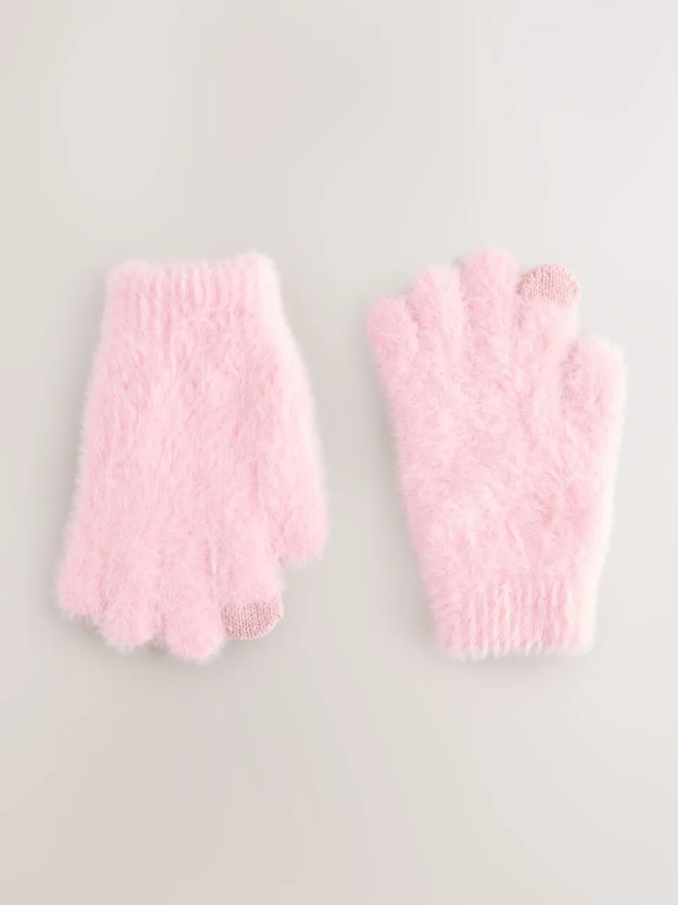 Roze - Pluizige handschoenen (3-16jaar)