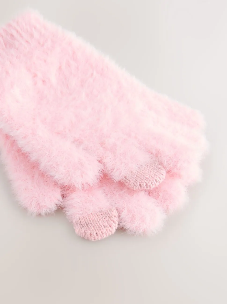 Roze - Pluizige handschoenen (3-16jaar)