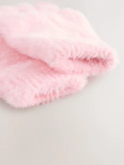 Roze - Pluizige handschoenen (3-16jaar)