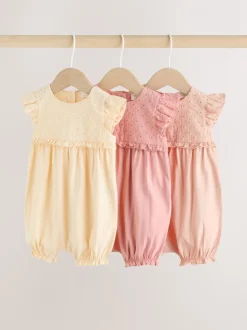 Roze - Print Baby Rompers 3 Pack