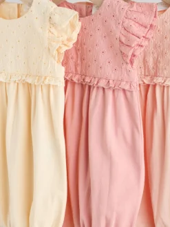 Roze - Print Baby Rompers 3 Pack