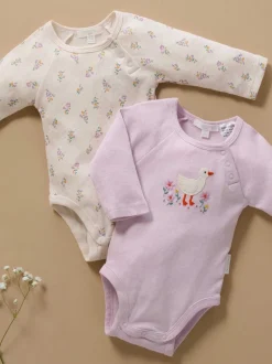 Roze - Purebaby Bodysuits 2 Pack