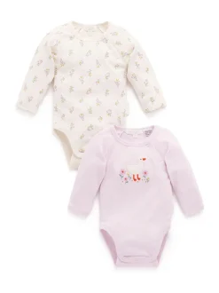 Roze - Purebaby Bodysuits 2 Pack