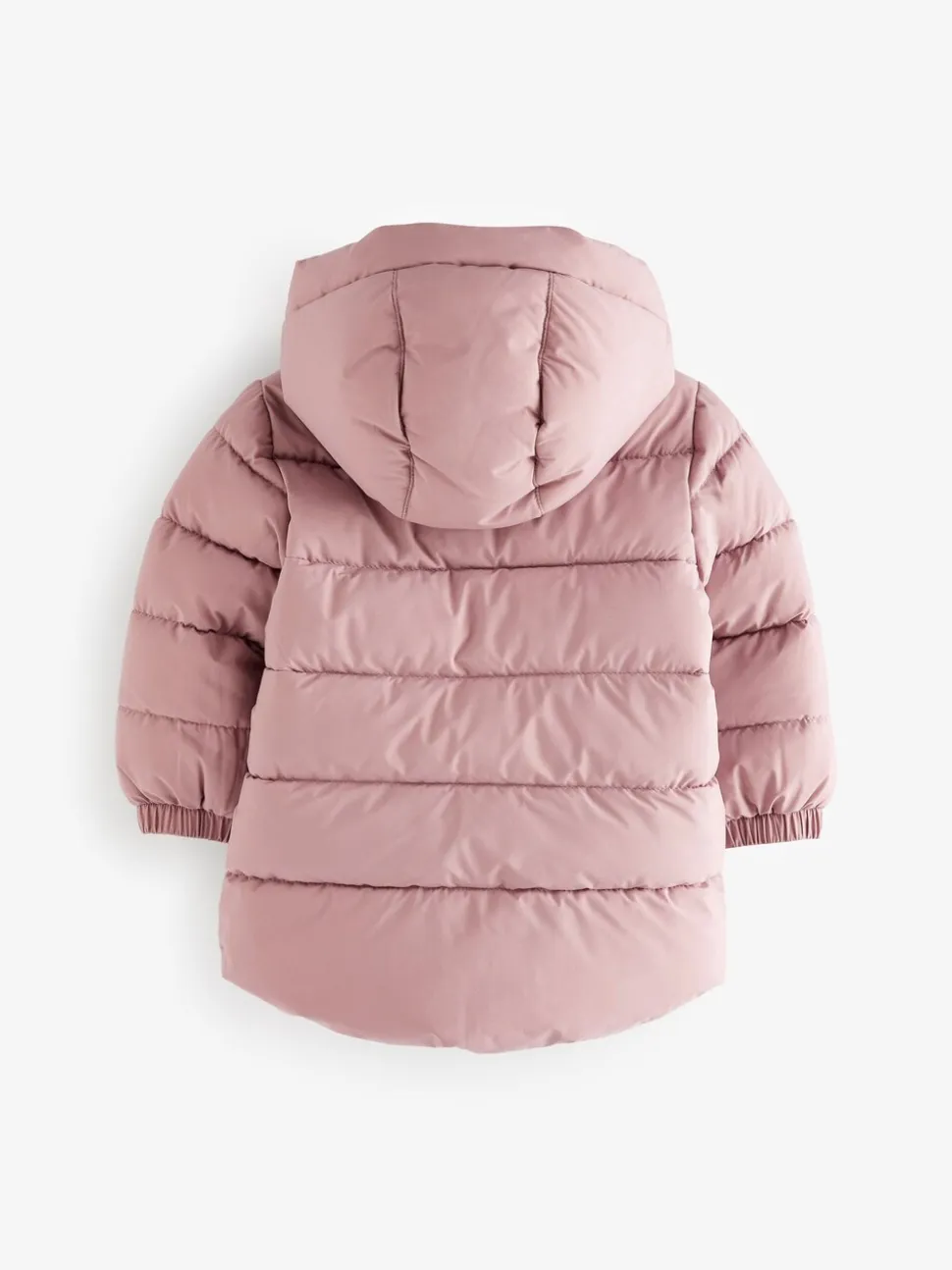 Roze - Regenbestendige gewatteerde jas met fleecevoering en capuchon (3mnd -7jr)
