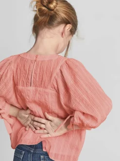 Roze - Reiss Elle Jr. Blouse met ladder en belangen