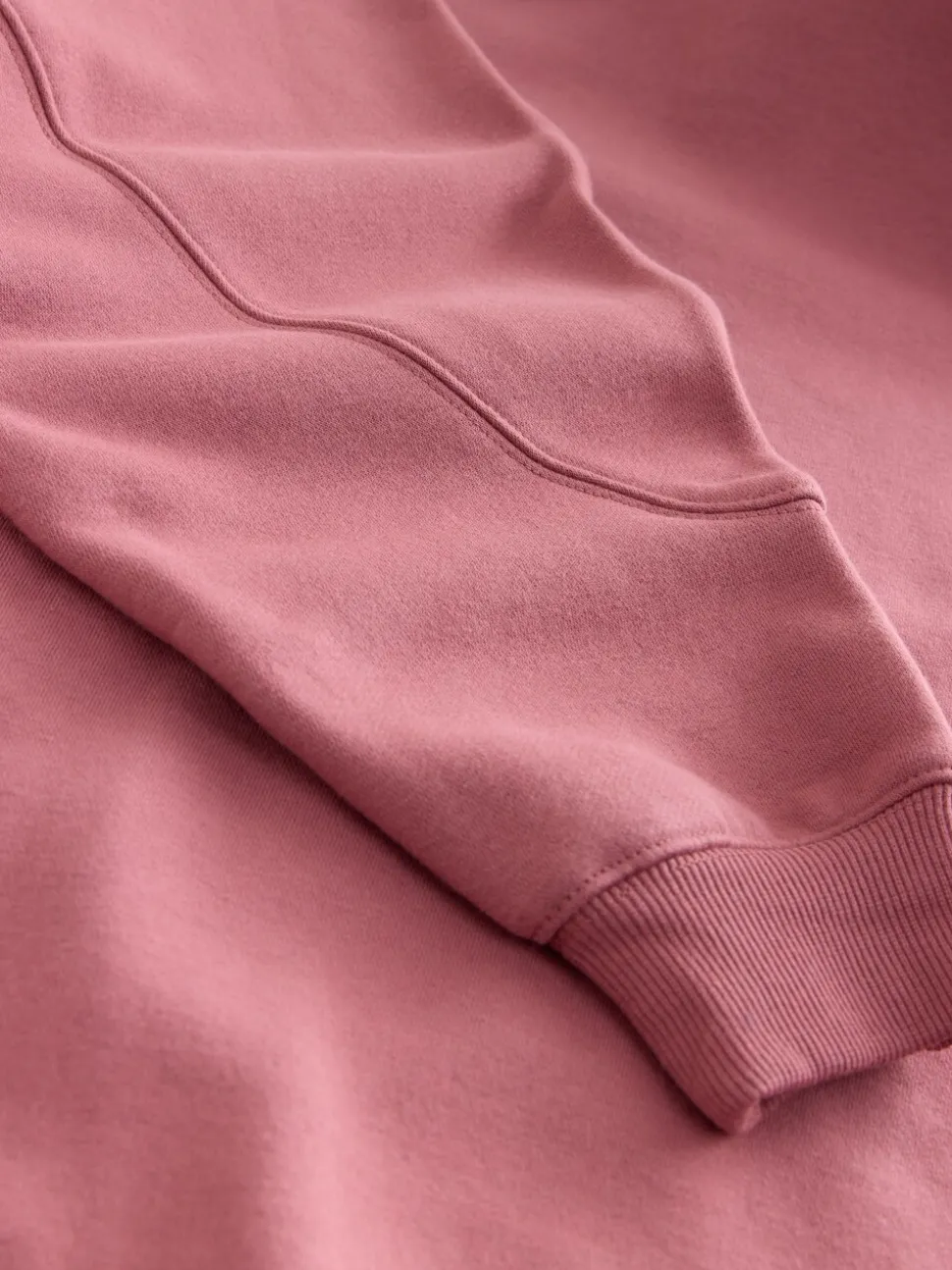 Roze - Relaxte pasvorm zware lange hoodie