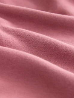 Roze - Relaxte pasvorm zware lange hoodie