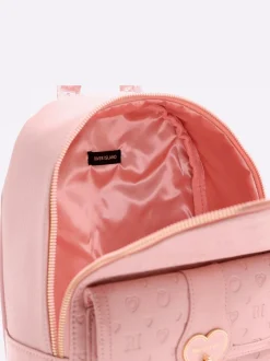 Roze - River Island Heart Lock Pocket Backpack