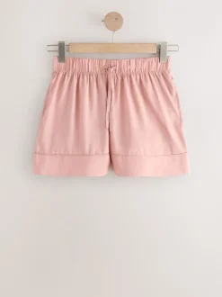 Roze - Satin Jacquard Pyjama Shorts
