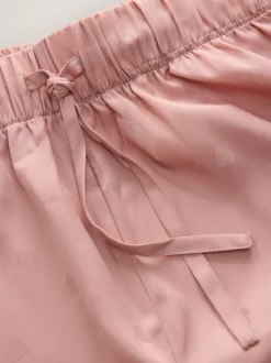 Roze - Satin Jacquard Pyjama Shorts