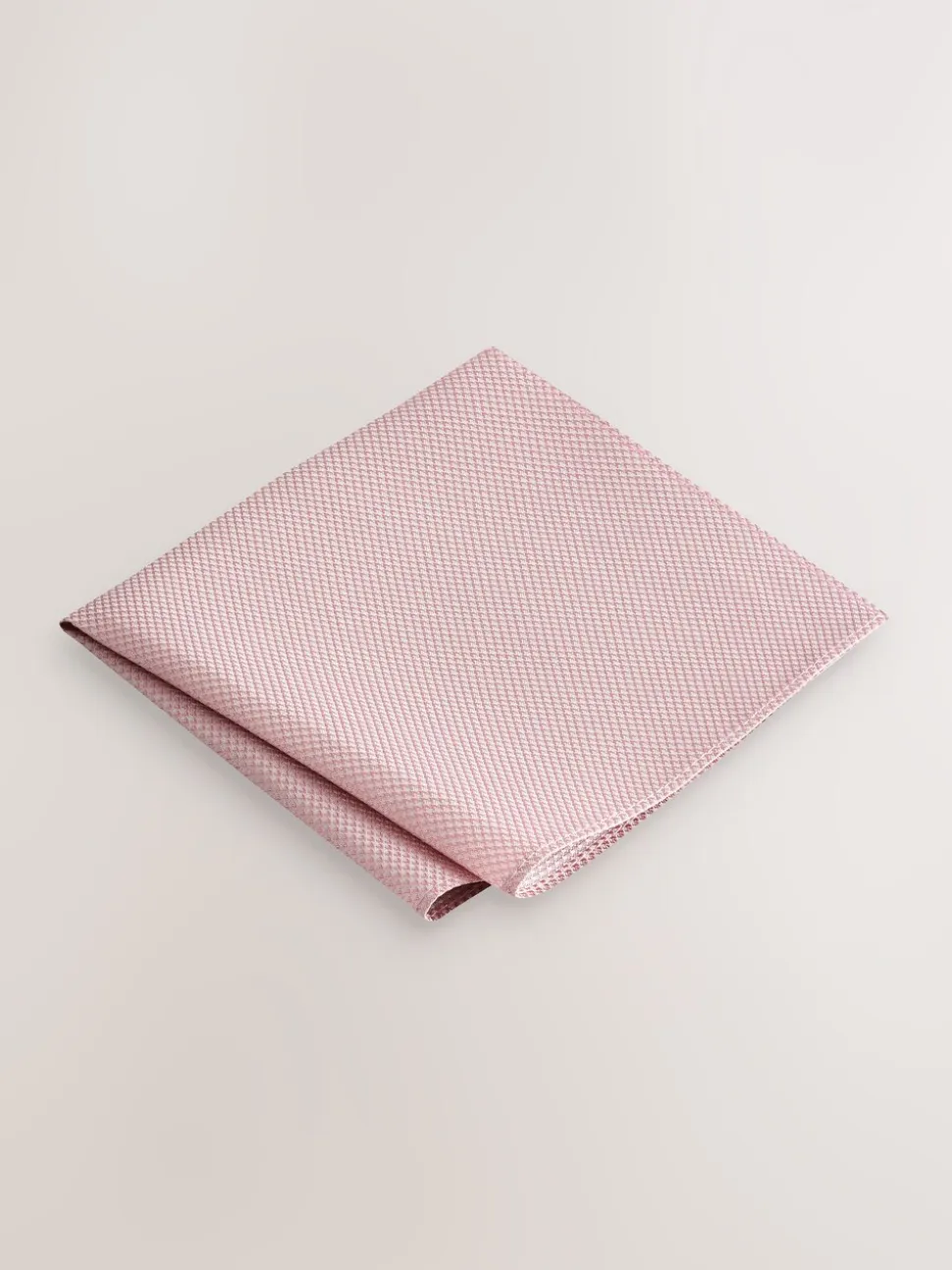 Roze - Set met textuurrijke stropdas en pochet